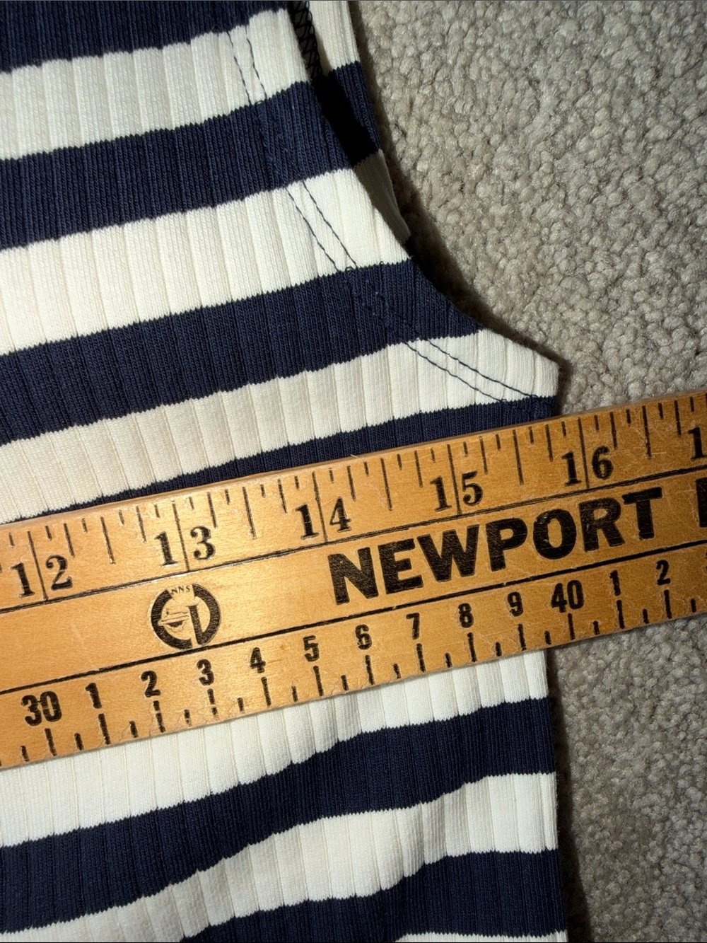 J. Crew Ribbed Knit boatneck midi dress in stripes Size Small NWT - Picture 11 of 11
